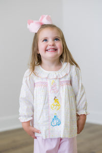 PRE ORDER Girls Embroidered & Beaded Royal Princesses Bloomer Set & Dress | ETA to LBS: DECEMBER