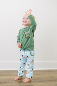 PRE ORDER Boys French Knot Gingham Mallards Jogger Set | ETA to LBS: DECEMBER