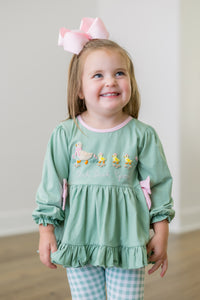 PRE ORDER Girls French Knot Duck, Duck, Goose Legging Set | ETA to LBS: DECEMBER