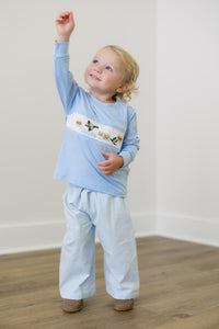 PRE ORDER Boys Smocked Where the Ducks Fly Pant Set | ETA to LBS: DECEMBER