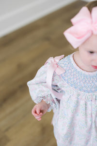 PRE ORDER Girls Smocked Little Bluebird Valentine Bloomer Set & Dress | ETA to LBS: DECEMBER