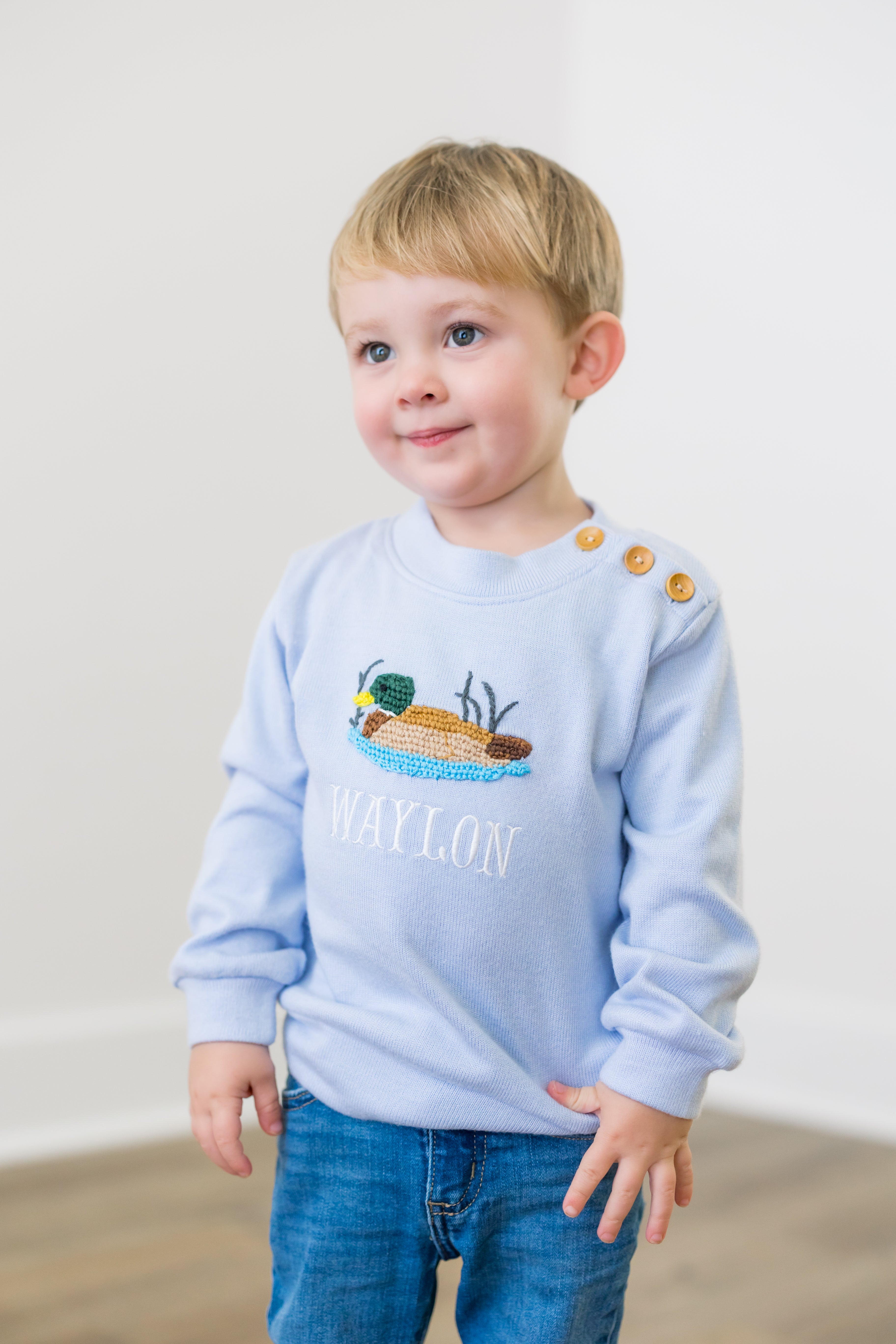 PRE ORDER Boys Crocheted Mallard Sweater | ETA to LBS: DECEMBER