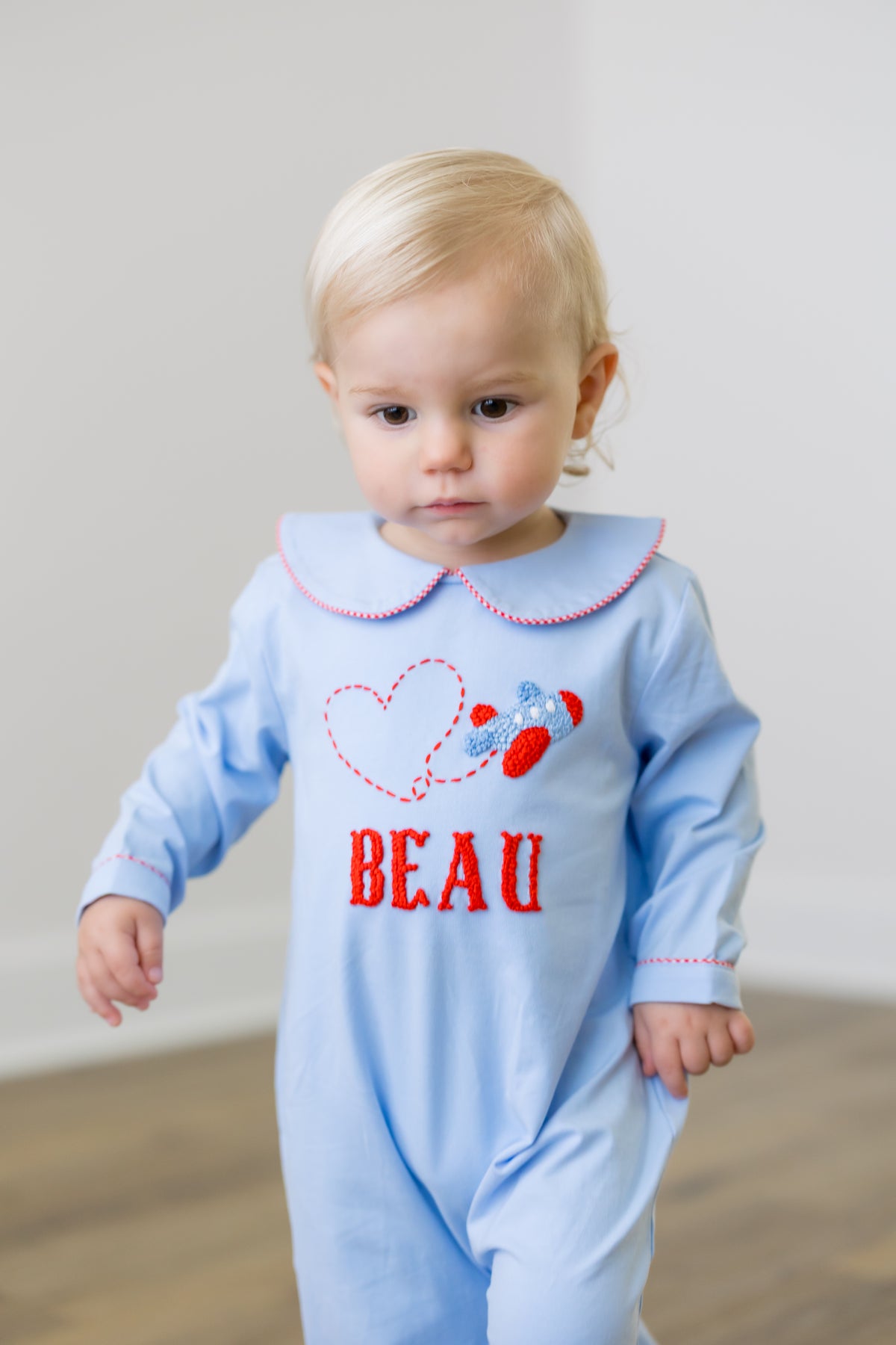 PRE ORDER Boys French Knot Love is in the Air Long Romper | ETA to LBS: DECEMBER