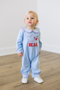 PRE ORDER Boys French Knot Love is in the Air Long Romper | ETA to LBS: DECEMBER