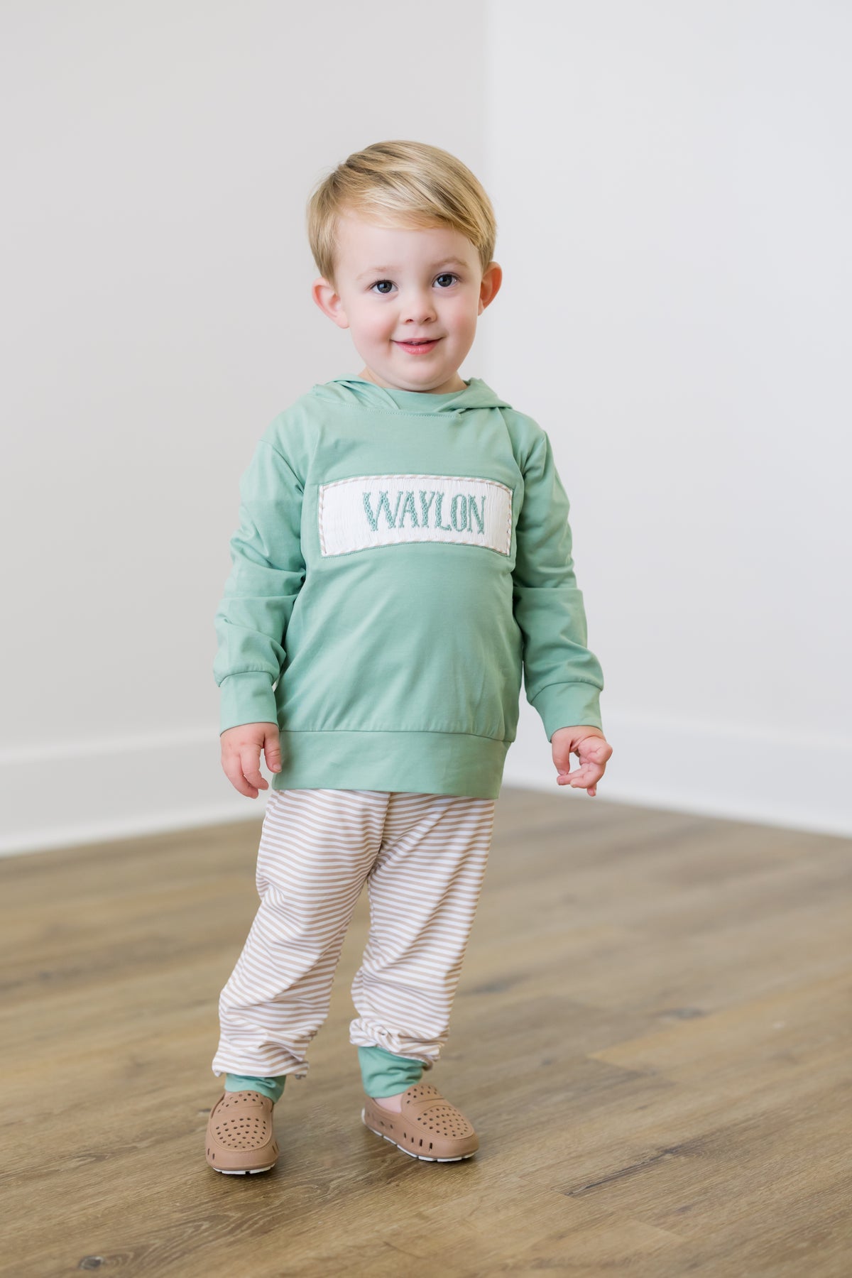 PRE ORDER Boys Custom Smock Pullover and French Knot Deer Jogger Set | ETA to LBS: DECEMBER