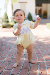PRE ORDER Boys Smocked Heirloom Springtime Keepsake Light Green Bubble | ETA to LBS: FEBRUARY