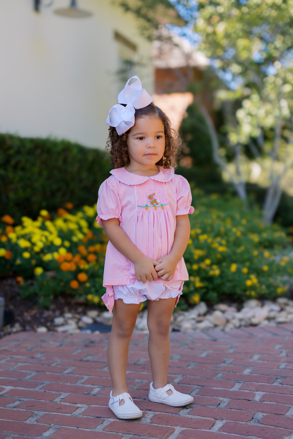 PRE ORDER Girls Smocked Hoppin’ Down the Bunny Trail Bloomer Set & Dress | ETA to LBS: FEBRUARY
