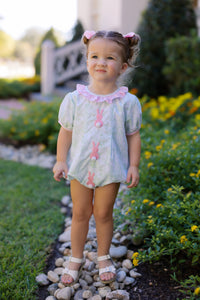 PRE ORDER Girls Hand Embroidered Bunny Meadow Bubble | ETA to LBS: FEBRUARY
