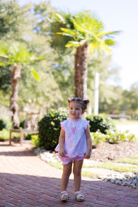 PRE ORDER Girls Bunny Trail Toile Bubble Bloomer Set | ETA to LBS:FEBRUARY