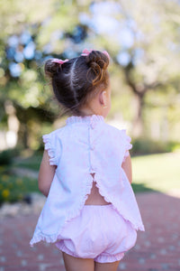 PRE ORDER Girls Bunny Trail Toile Bubble Bloomer Set | ETA to LBS:FEBRUARY