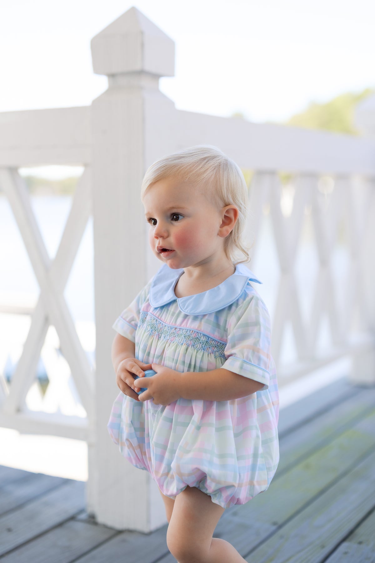 PRE ORDER Boys Smocked Simply Sweet Plaid Bubble | ETA to LBS: FEBRUARY