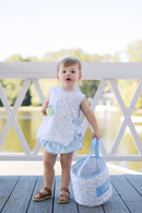 PRE ORDER Boys Custom Smock Bunny Toile Easter Basket | ETA to LBS: FEBRUARY