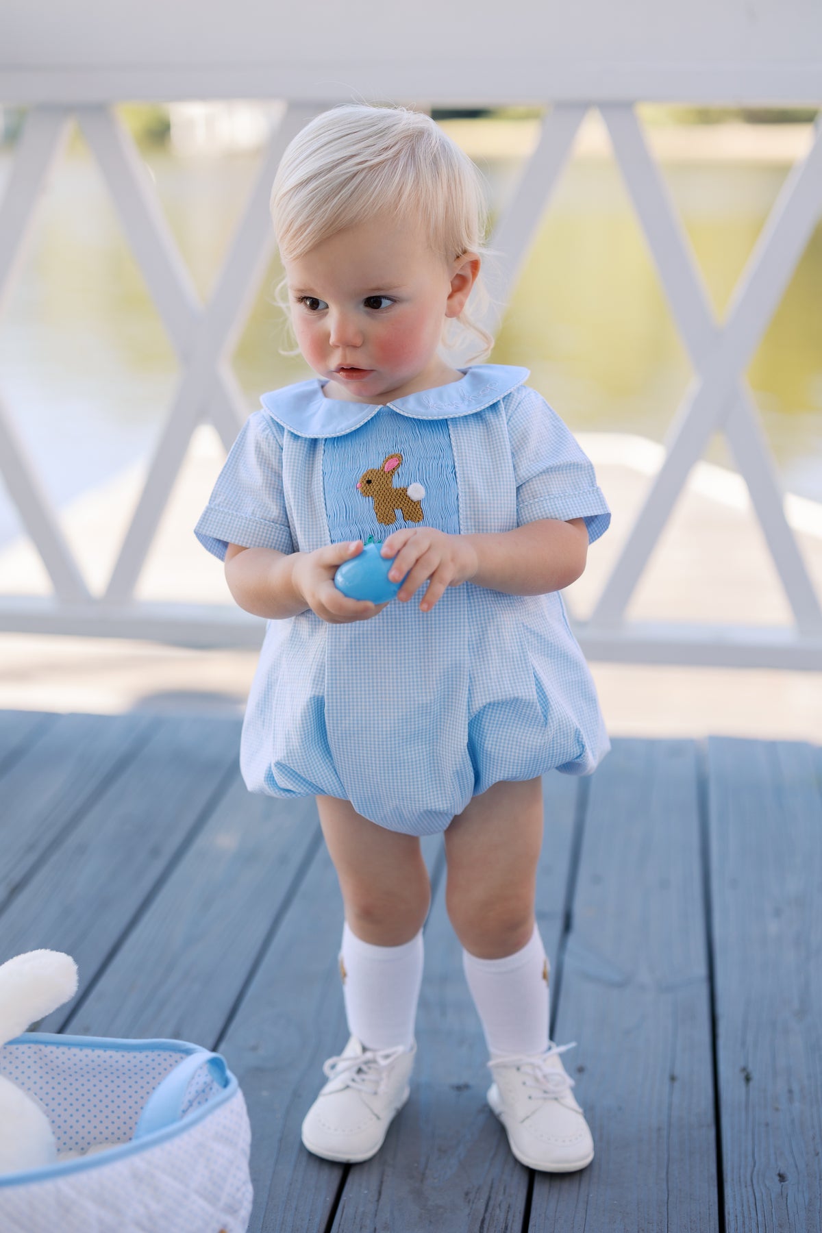 PRE ORDER Boys Smocked Hoppin’ Down the Bunny Trail Bubble | ETA to LBS: JANUARY