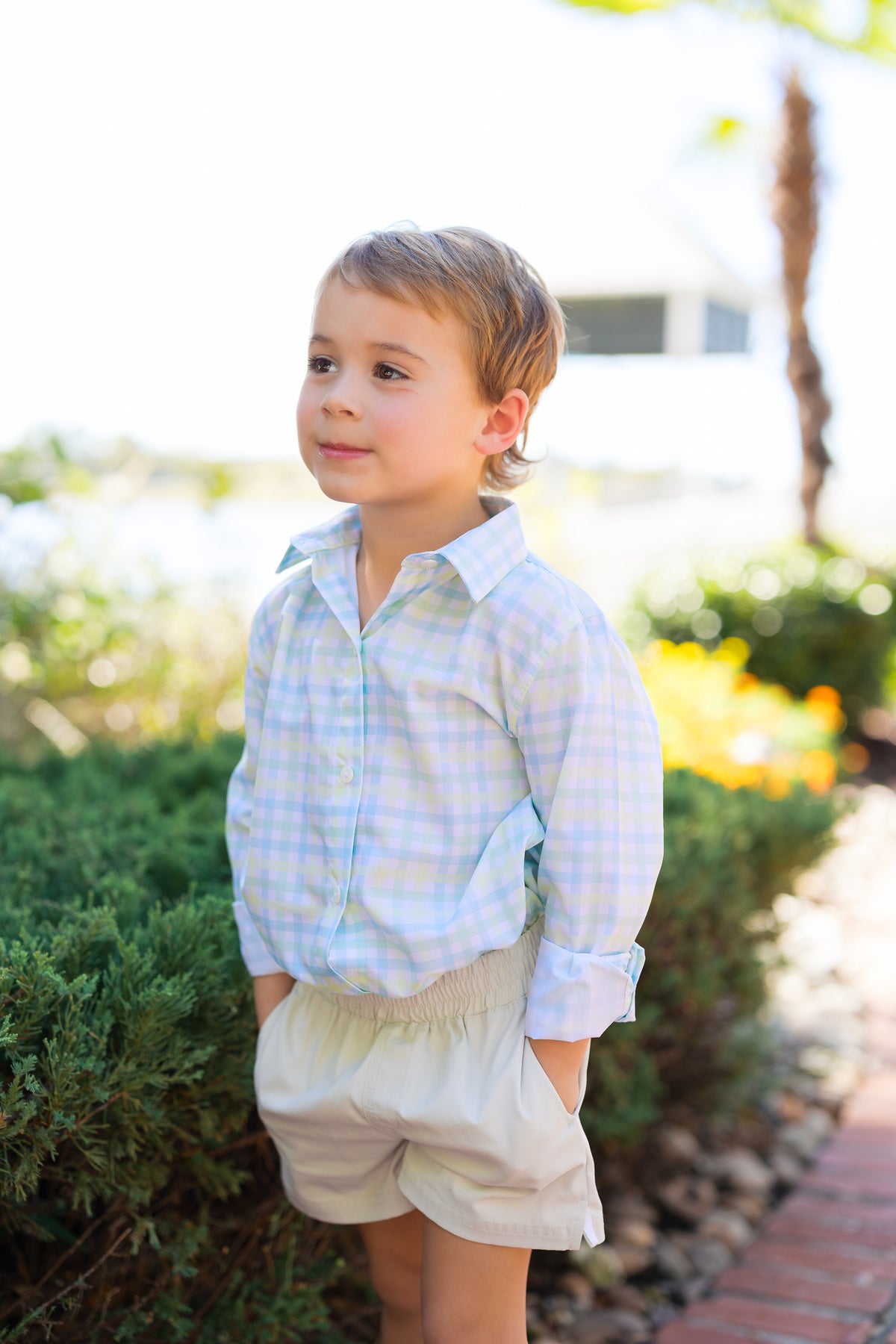 PRE ORDER Boys & Men’s Springtime Sunshine Plaid Button Down Polo | ETA to LBS: FEBRUARY