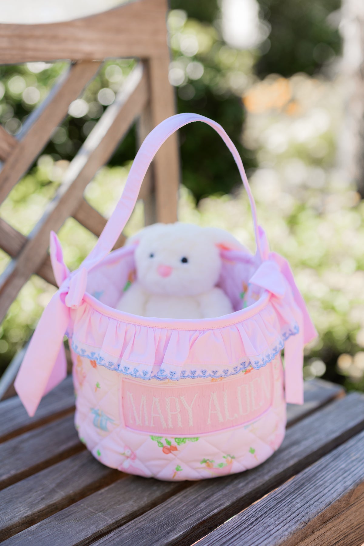 PRE ORDER Girls Custom Smock Peter’s Garden Easter Basket | ETA to LBS: FEBRUARY