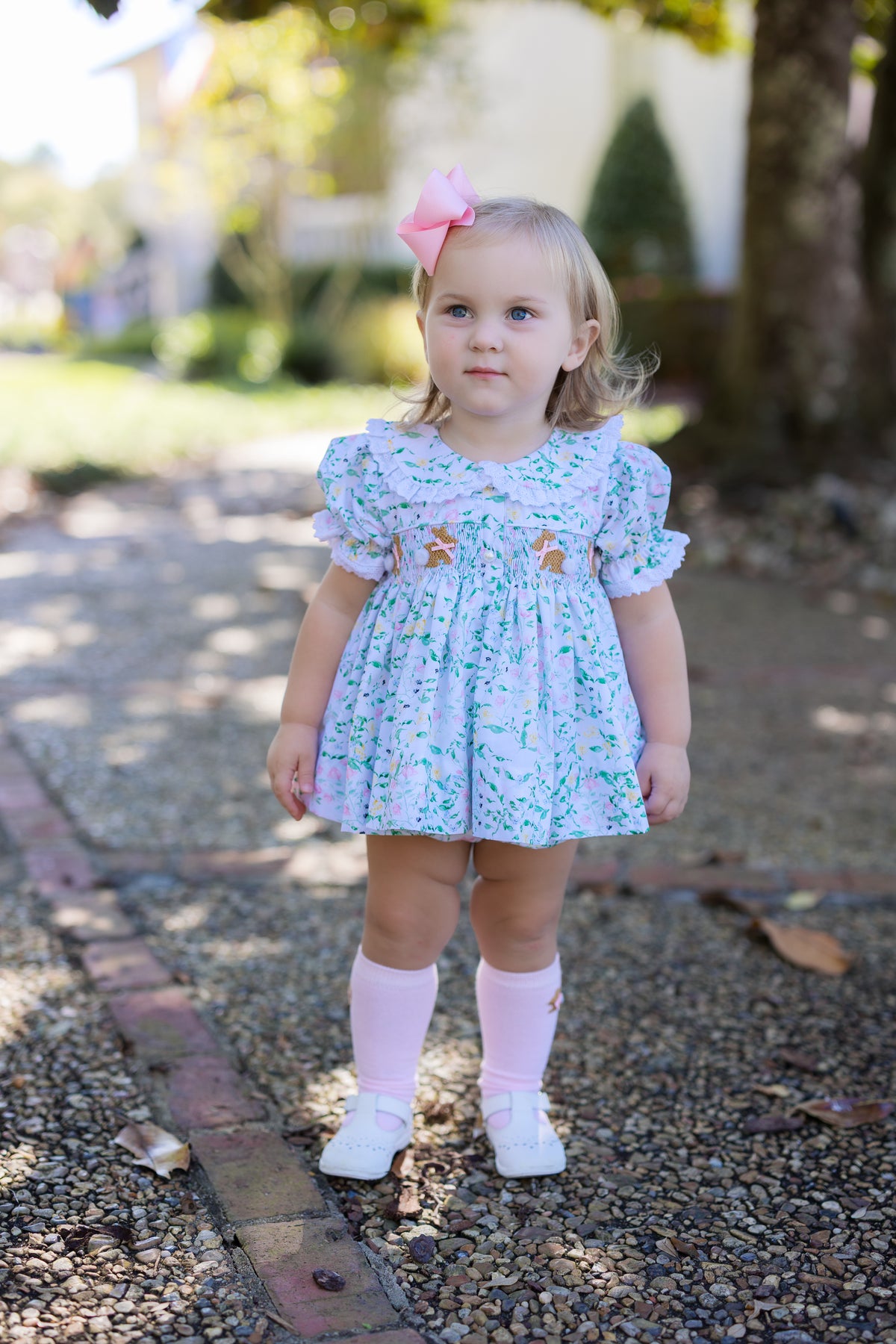PRE ORDER Girls Smocked Bunny Garden Party Bloomer Set & Dress | ETA to LBS: JANUARY