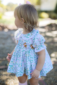 PRE ORDER Girls Smocked Bunny Garden Party Heirloom Bubble | ETA to LBS: FEBRUARY