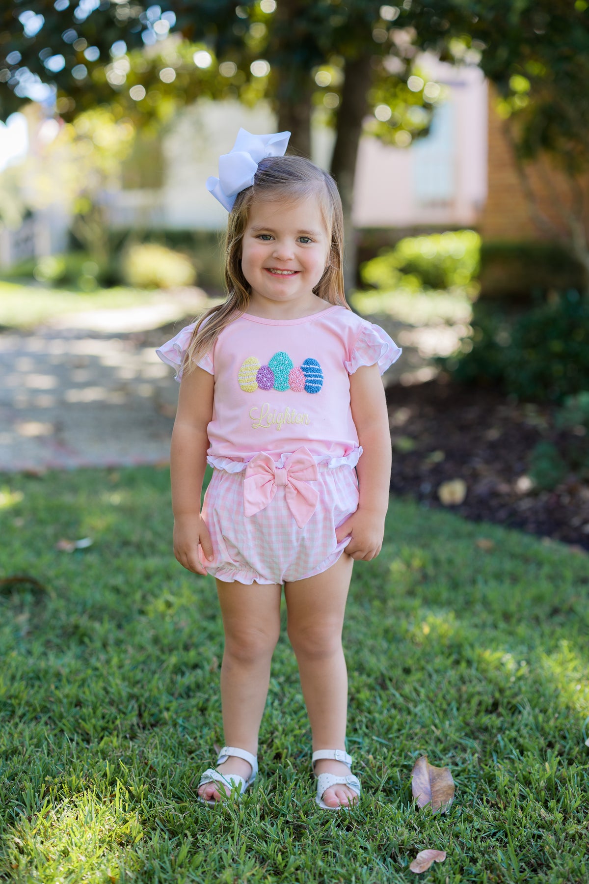 PRE ORDER Girls French Knot Easter Eggs Bloomer Set | ETA to LBS: FEBRUARY