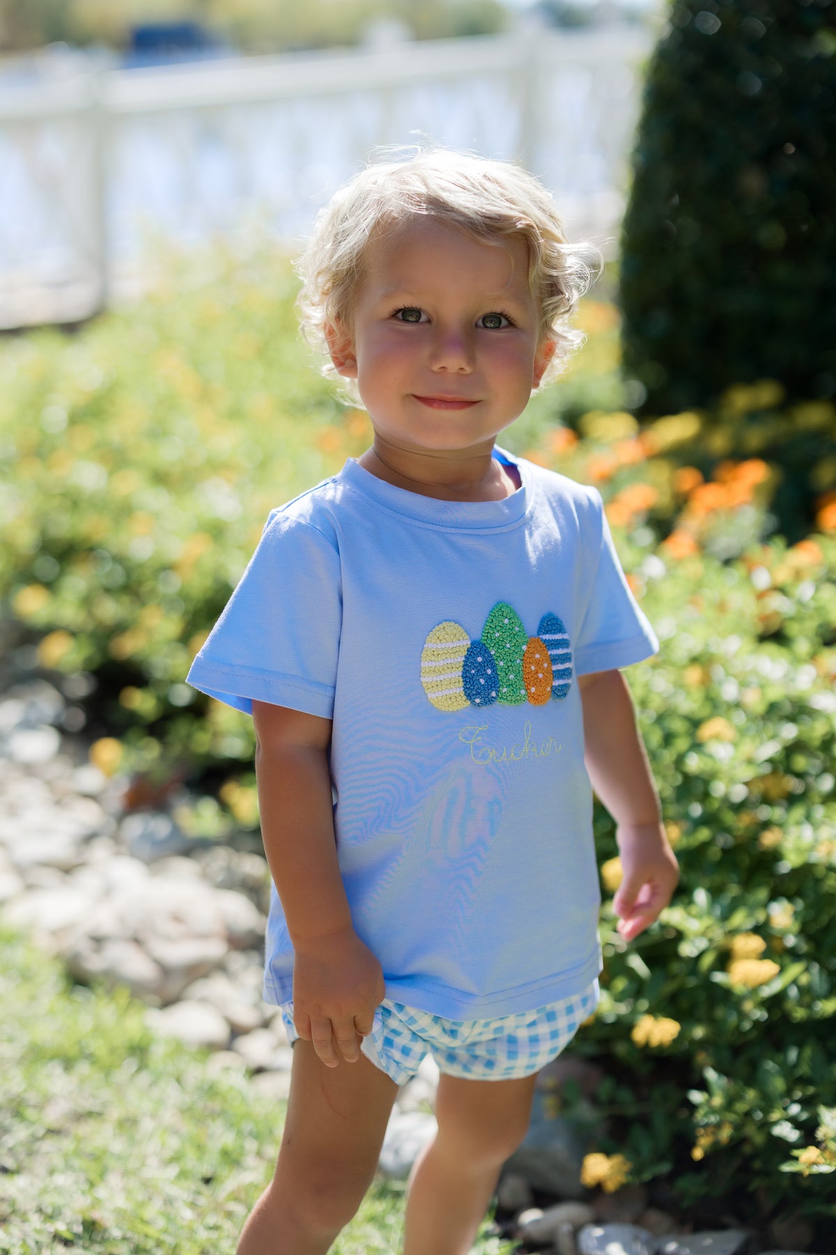 PRE ORDER Boys French Knot Easter Eggs Short Set | ETA to LBS: FEBRUARY