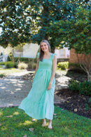 PRE ORDER Women’s Smocked Mint Swiss Dot Maxi Dress | ETA to LBS: FEBRUARY