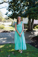PRE ORDER Women’s Smocked Mint Swiss Dot Maxi Dress | ETA to LBS: FEBRUARY