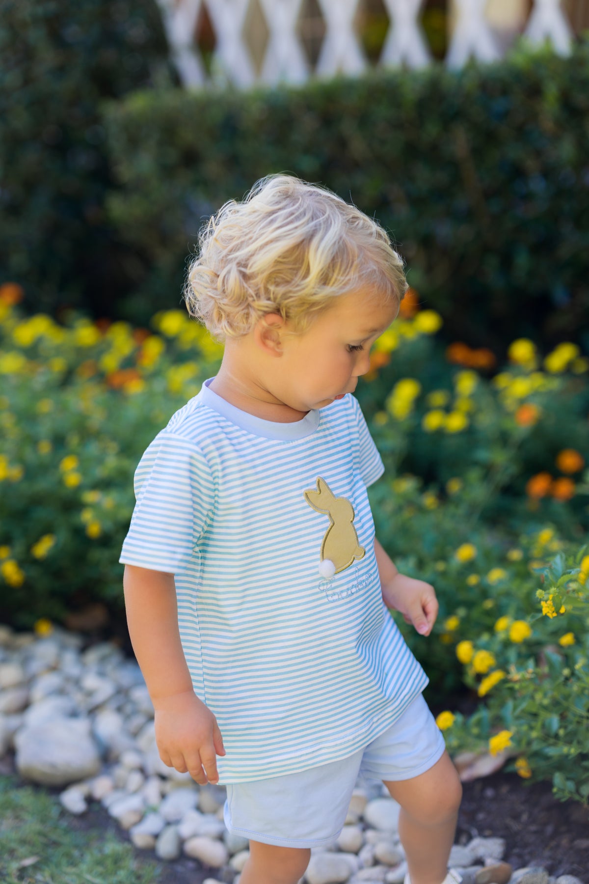 PRE ORDER Boys Appliqué Sweet Springtime Bunny Short Set | ETA to LBS: FEBRUARY