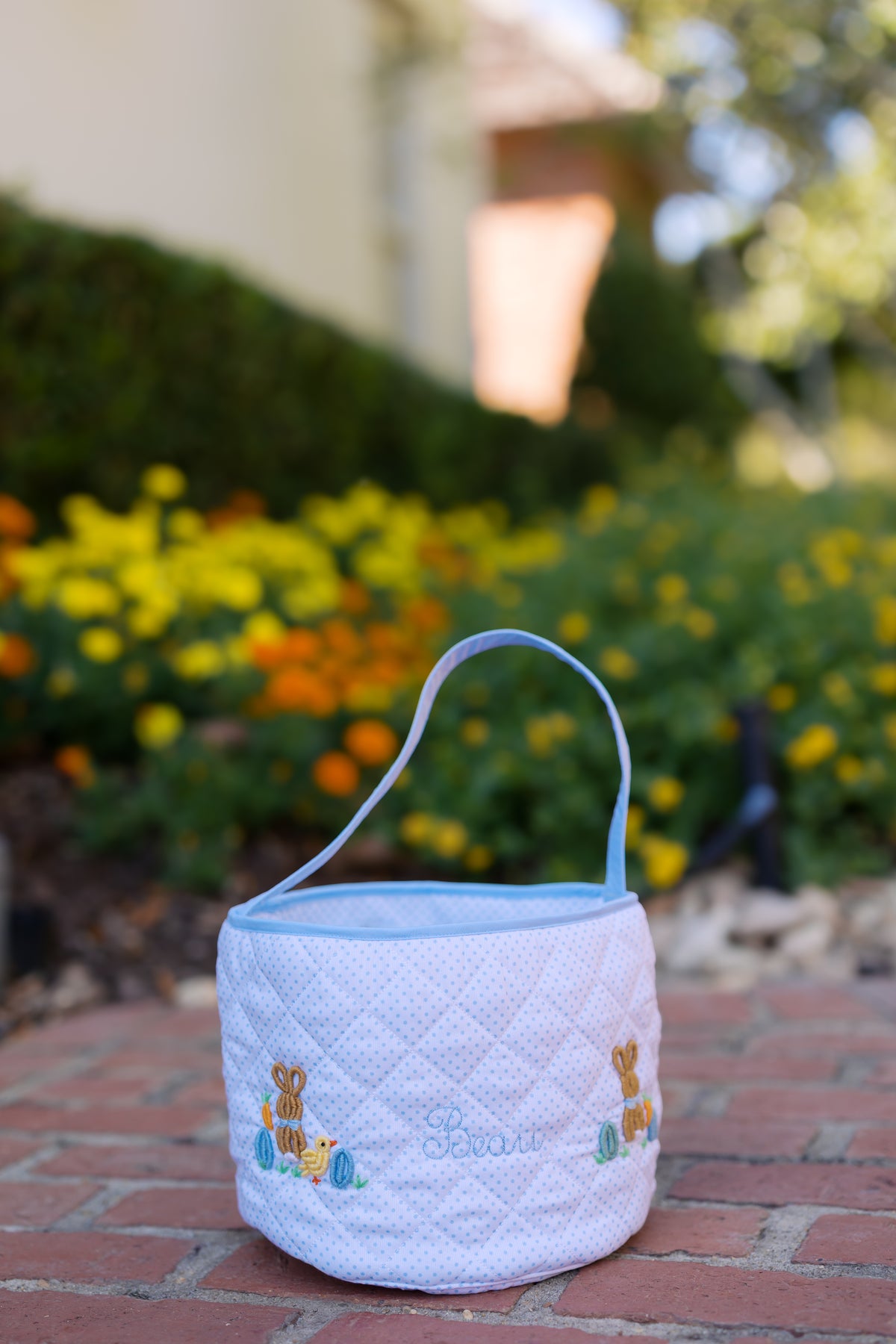 PRE ORDER Boys Bullion Stitch Easter in Bloom Easter Basket | ETA to LBS: FEBRUARY