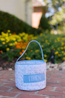 PRE ORDER Boys Custom Smock Bunny Toile Easter Basket | ETA to LBS: FEBRUARY