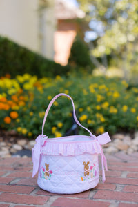 PRE ORDER Girls Bullion Stitch Easter in Bloom Easter Basket | ETA to LBS: FEBRUARY