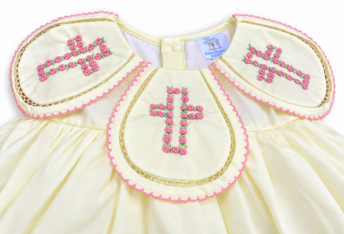 PRE ORDER Girls Bullion Stitch Rosette Crosses Bubble | ETA to LBS: JANUARY