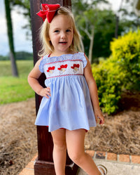 Ole Miss Rebels Smocked Bloomer Set