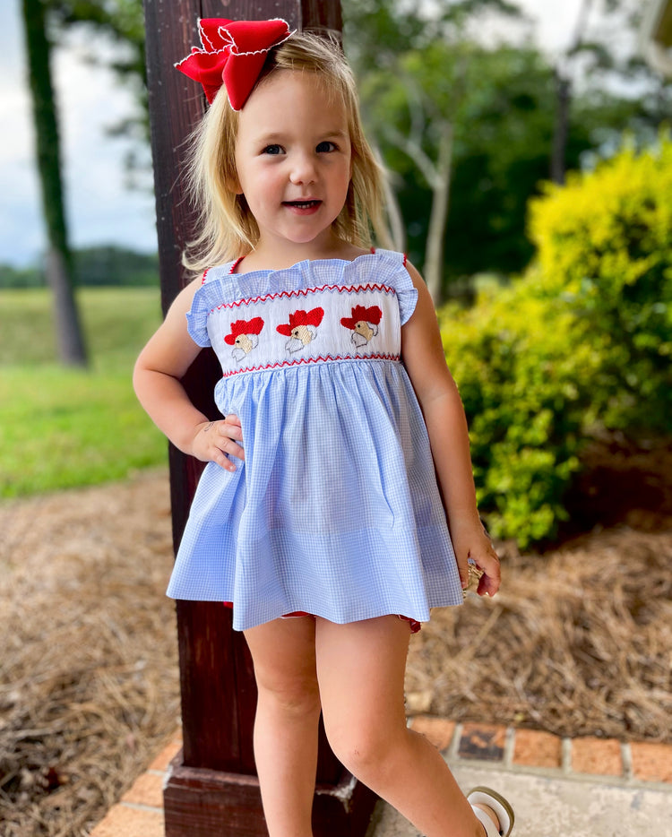 Ole Miss Rebels Smocked Bloomer Set