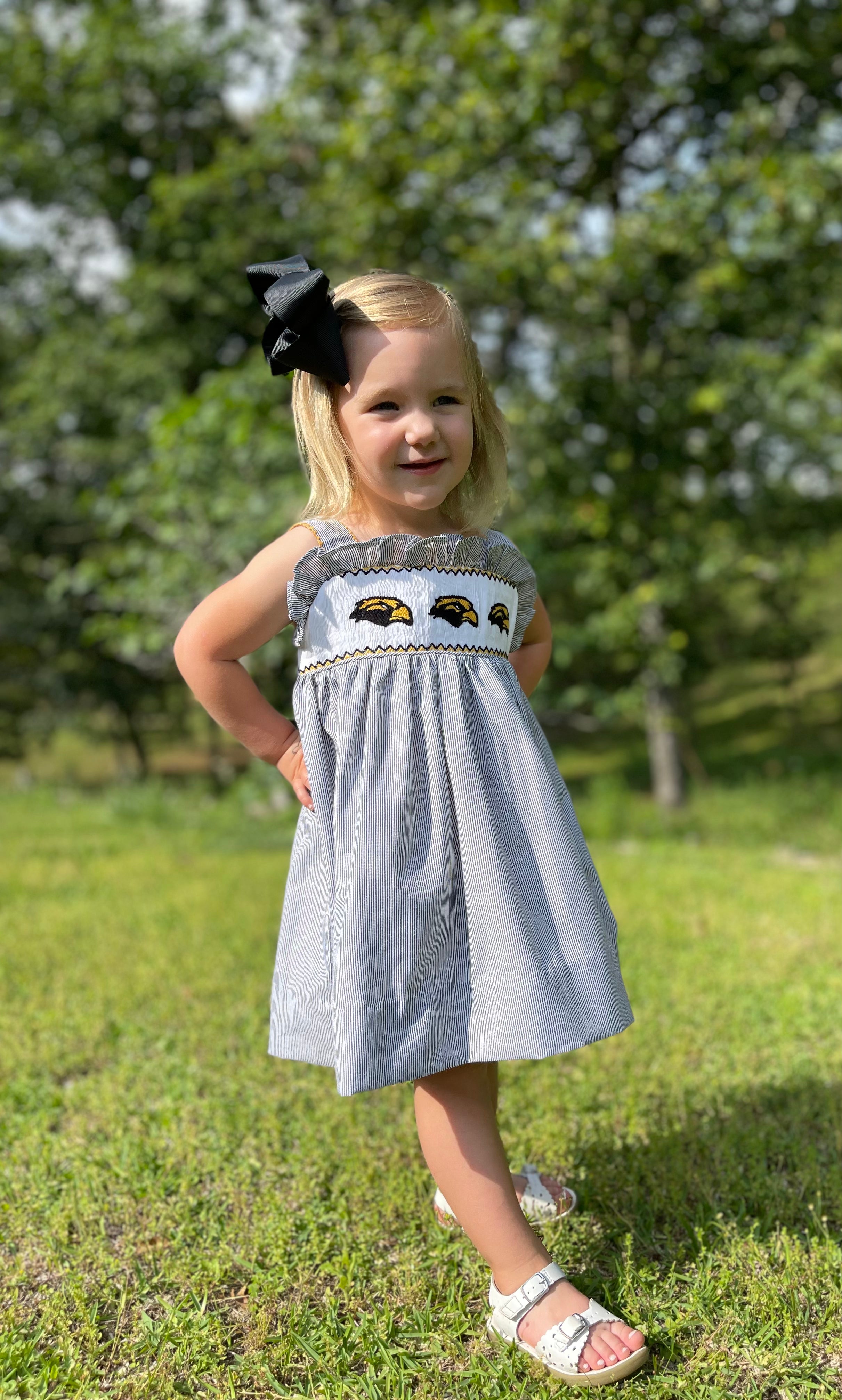 Southern Miss Eagles Smocked Bloomer Set