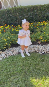 PRE ORDER Girls Smocked & Bullion Stitch Lead Me to the Cross Bloomer Set & Dress | ETA to LBS: FEBRUARY